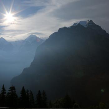 Und so wandert das Auge in 360° rundum über die traumhafte Bergwelt rund um Mürren