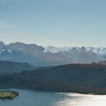 Blick vom Jochberg auf den Walchensee