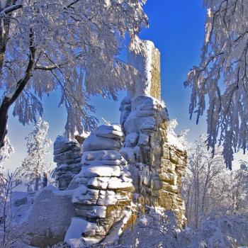 Fichtelgebirge Schneeschuhwanderer