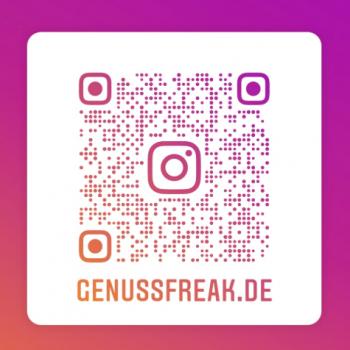 Folge Genussfreak auf Instagram - einfach den QR Code scannen und los geht's