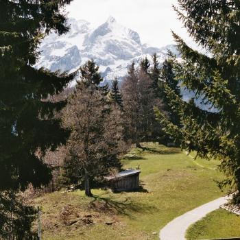 Garmisch Partenkirchen Weg vom Eckbauer nach Wamberg