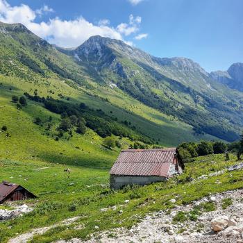 Im Hintergrund die Berge des Triglav Nationalparks - (c) Christine Kroll