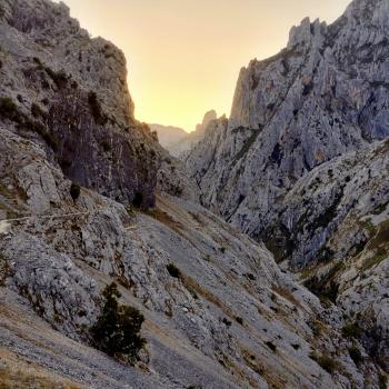 Die Morgensonne taucht die Felsen in rotes Licht - (c) Christine Kroll