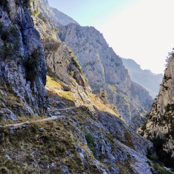 Endlos zieht sich der Weg am Hang über der Schlucht entlang - (c) Christine Kroll