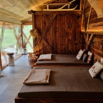 Urlaub auf dem Bauernhof, der Rote Hahn in Südtirol - Der Wellnessbereich im Oberhausgut im Ultental - (c) Detlef Düring