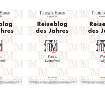 Ups, they did it again! Im vierten aufeinanderfolgenden Jahr wurden unsere 3 Freaks von einer Fachjury unter die TopTen der deutschsprachigen Reiseblogs gewählt - (c) Touristik-PR