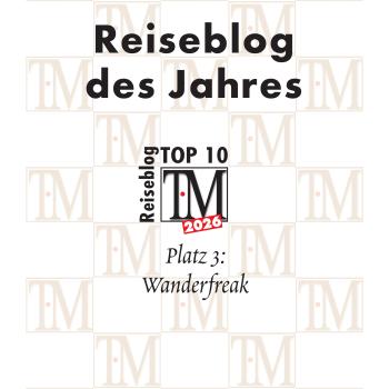 Mit Platz drei ist wanderfreak.de der am besten platzierte Wander-Blog der Wahl 2026 - (c) Touristik-PR