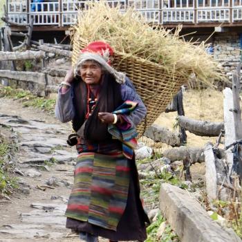 Sogar die ganz Alten helfen dabei, die Ernte für den Winter einzuholen - (c) Christine Kroll