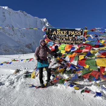 Der wortwörtliche Höhepunkt des Trekkings - der 5.106 m hohe Larke La Pass - (c) Christine Kroll