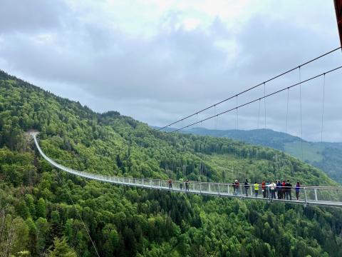 Blackforestline eröffnet - Mit der Hängebrücke in Todtnau hat nun auch der Südschwarzwald eine neue Attraktion - (c) Sabine Zoller Blackforestline eröffnet - Mit der Hängebrücke in Todtnau hat nun auch der Südschwarzwald eine neue Attraktion - (c) Sabine Zoller